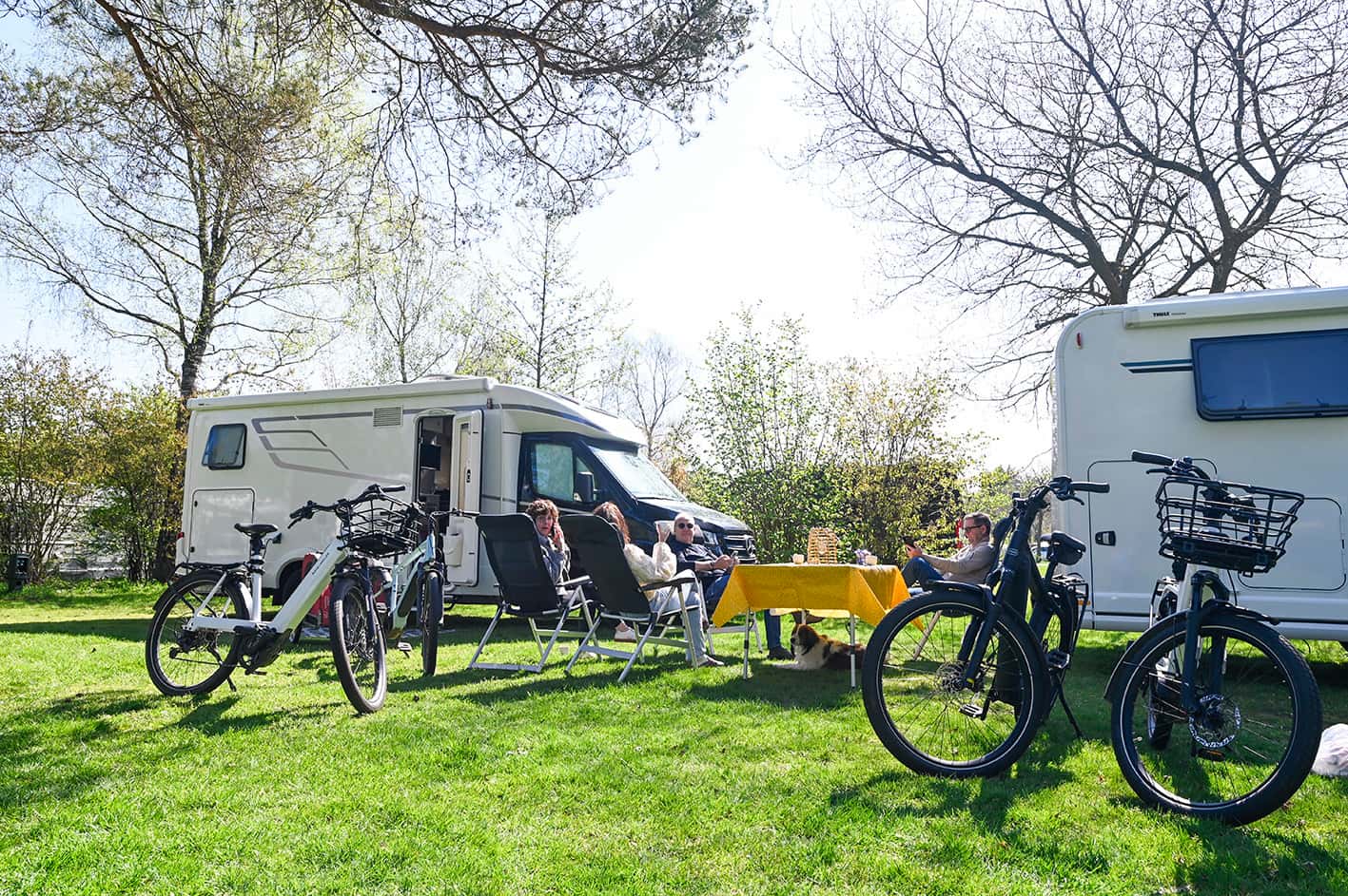 Motorhome and campervan pitch